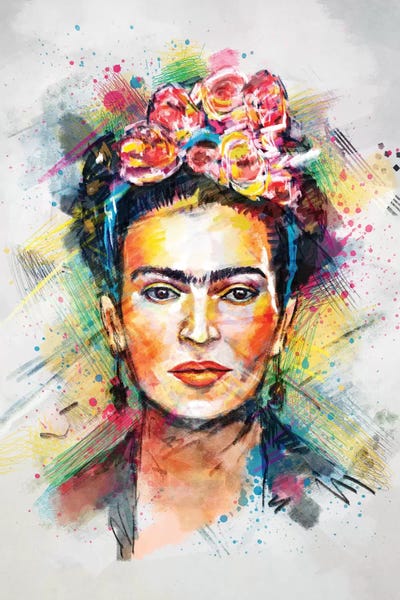 CANVAS or PRINT WALL ART Self Portrait Frida Kahlo 